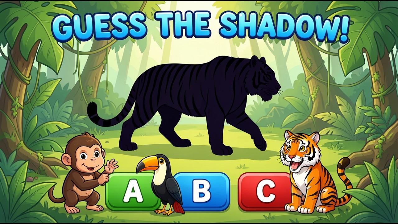 Guess the Animals Challenge | Shadow Quiz 🐾 for Toddlers - YouTube