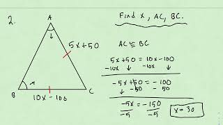 Topic 9-3: Converse Isosceles Triangle Theorem