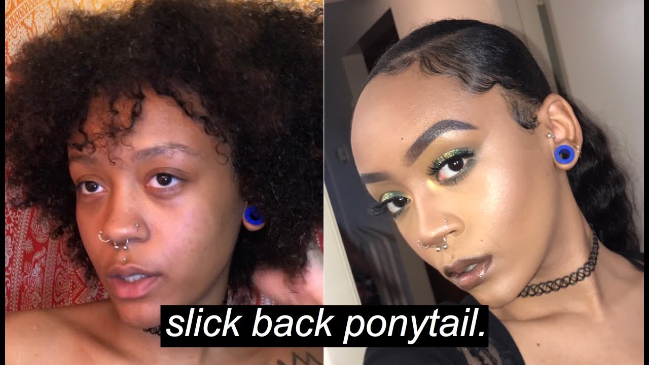 How To Slick Back Ponytail W Curly Hair