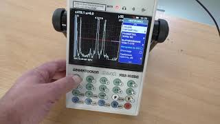 Настройка дефектоскопа УД2-102ВД для контроля поверхности катания цельнокатаного колеса или бандажа