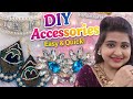 5 min Jewelry making tutorial | Earrings, Hair  Accessories &amp; Necklace Set #diy #handmade #craft 