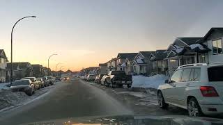 4K Saskatoon Hamptom Drive Around Feb 13, 2022