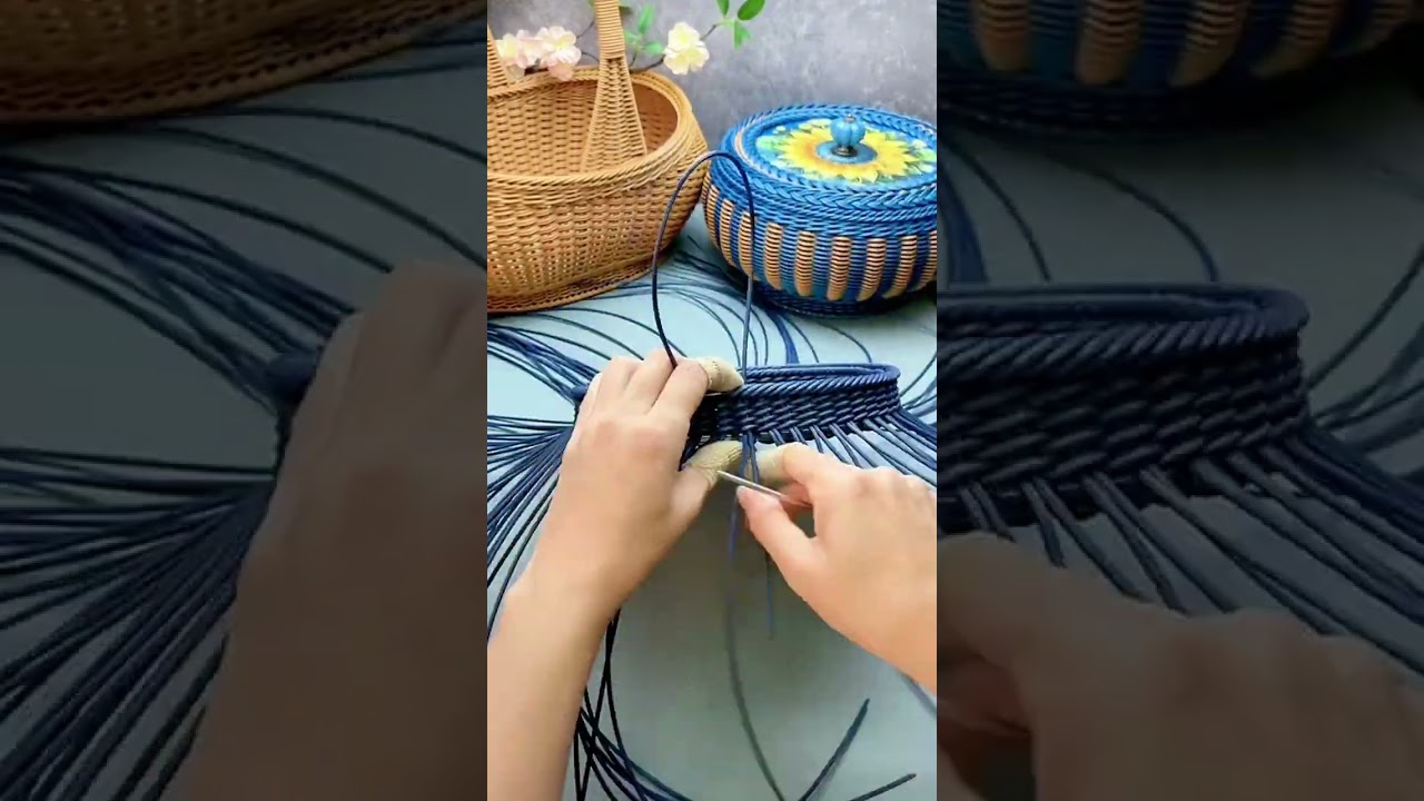 Craft Basket Idea with PE Rattan  