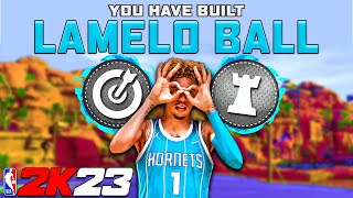 OFFICIAL LAMELO BALL BUILD IN NBA 2K23!!! *NEW* BEST PLAYMAKING POINT GUARD