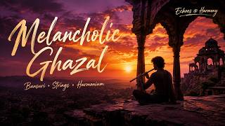 Melancholic Bansuri Ghazal, Soft Strings & Harmonium | Romantic Indian Classical | Echoes @ Harmony