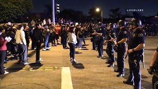 Anti-Police Protest / Anaheim  RAW FOOTAGE