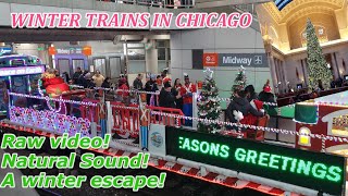 Winter Trains in Chicago - Snowy Views of CTA & Metra Trains in 2025