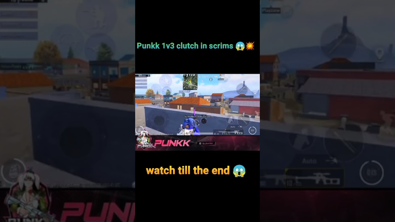 Vr1 Punkk 1v3 clutch in scrims match 😱💥|| watch till the end 😱