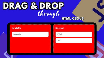 How to Create Drag & Drop Using HTML CSS and JAVASCRIPT
