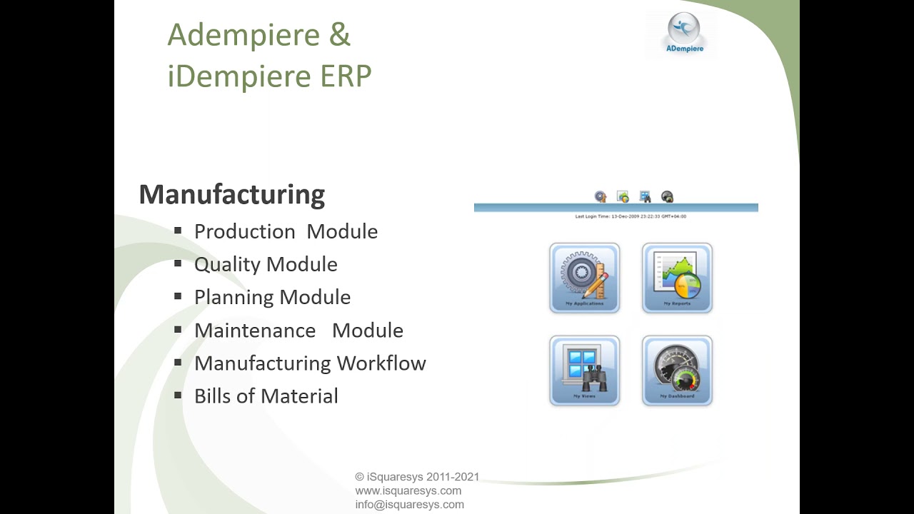 iSquaresys  Adempiere ERP