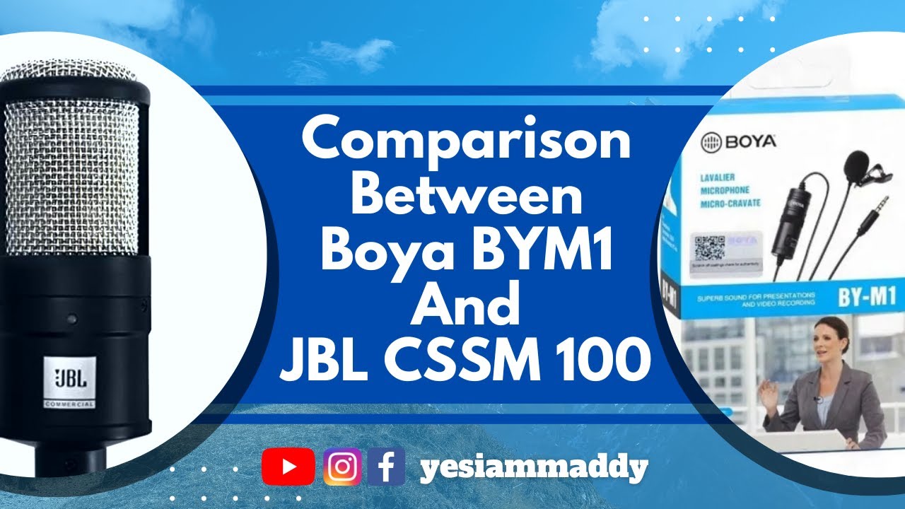Comparison Between Boya BYM1 & JBL CSSM 100 jbl boya yesiammaddy YouTube