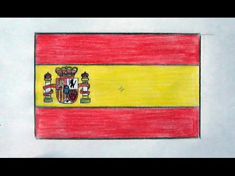 How to draw a Spain flag(Ehedov Elnur) Cómo dibujar una bandera de