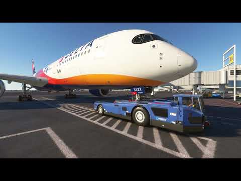 A350 DELTA AIRLINES avec météo réelle et trafic entre New York Kennedy et Atlanta KJFK KATL GSX PRO