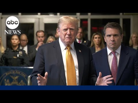 Trump speaks outside courtroom as jury deliberations begin in hush money trial