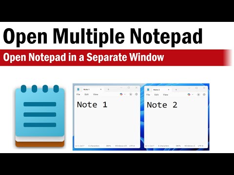 How To Open Notepad in a Separate Window | How To Open Notepad in New Window | Open multiple Notepad