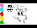 How To Draw Cappuccino Assassino | Italian Brainrot | Italian Brainrot Drawing, Painting & Colouring