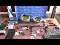 Armas, municiones y drogas incautadas en Maldonado