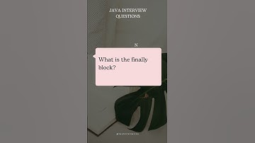 what is finally block? #javaautomation #javainterview #interviewtips #java #edushorts #coding