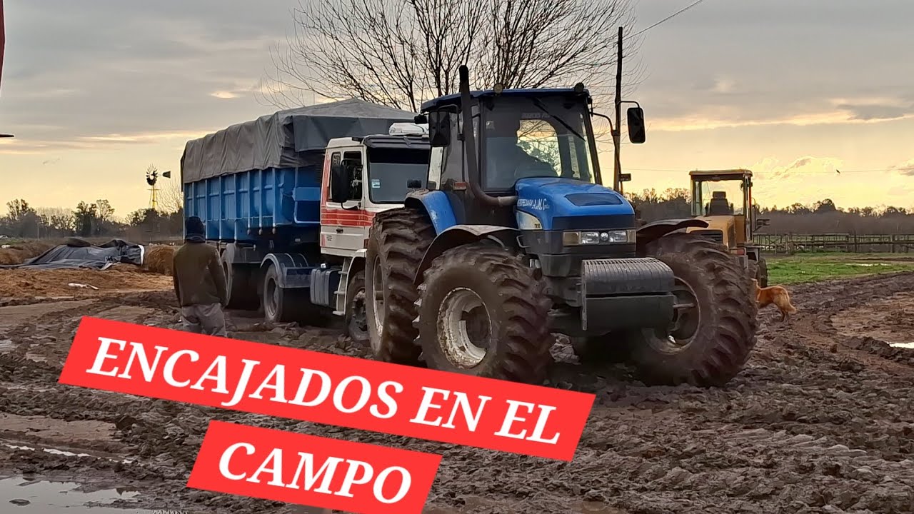 Despues de dos días de lluvia entramos al campo y nos encajamos 