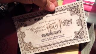 Unboxing Wizarding World Diagon Alley invitation