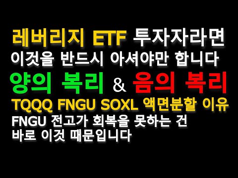 레버리지 ETF 투자자라면 반드시 알아야 하는 / 양의 복리 음의 복리 / FNGU가 오르지 않는 이유 / TQQQ FNGU SOXL 액면분할 이유