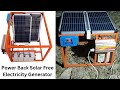 How To Make Portable 3KVA Solar Free Energy Power Back Solar Free Electricity Generator