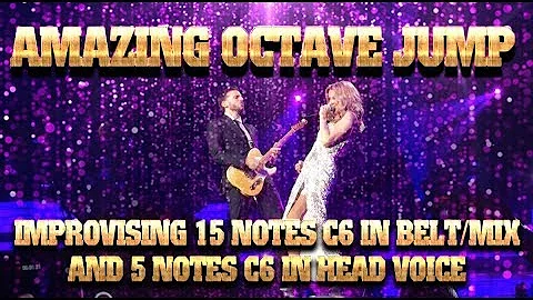 AMAZING Octave Jumps - Céline Dion Improvising 15 Notes C6 in Belt/Hit And 5 Notes C6 in Head Voice