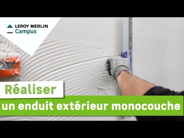 Comment réaliser un enduit extérieur monocouche ? Leroy Merlin 