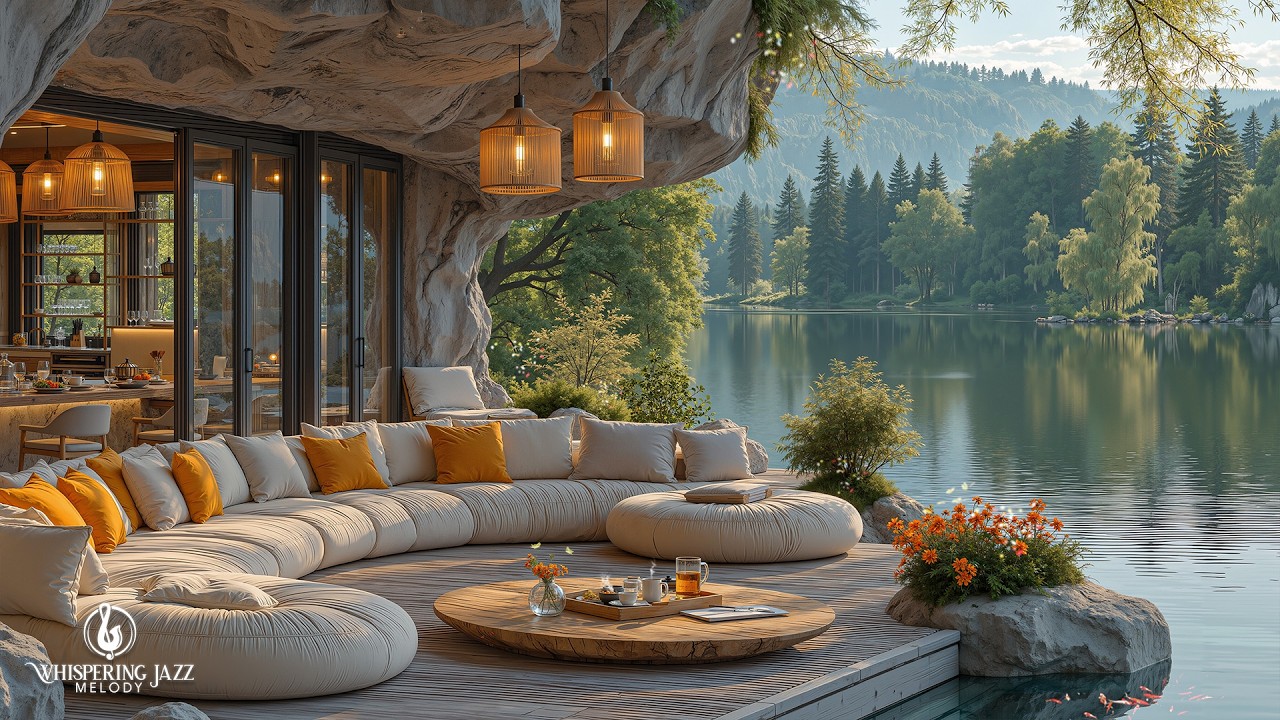 Gentle Lakeside Cabin Jazz | Relieve Stress With Smooth Jazz Music