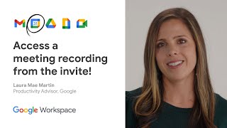 How to access a meeting recording from the invite by Google Workspace 1,945 views 3 days ago 1 minute, 16 seconds