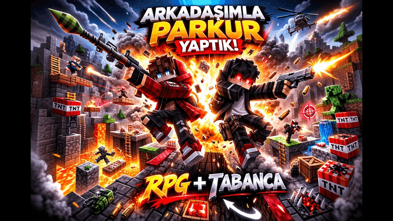 Arkadaşımla Parkur Yaptım Silah Çekince Alt F4 Attı