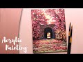 Acrylic Landscape Painting in Time-lapse / Trees and tunnel / PaintwithShiba