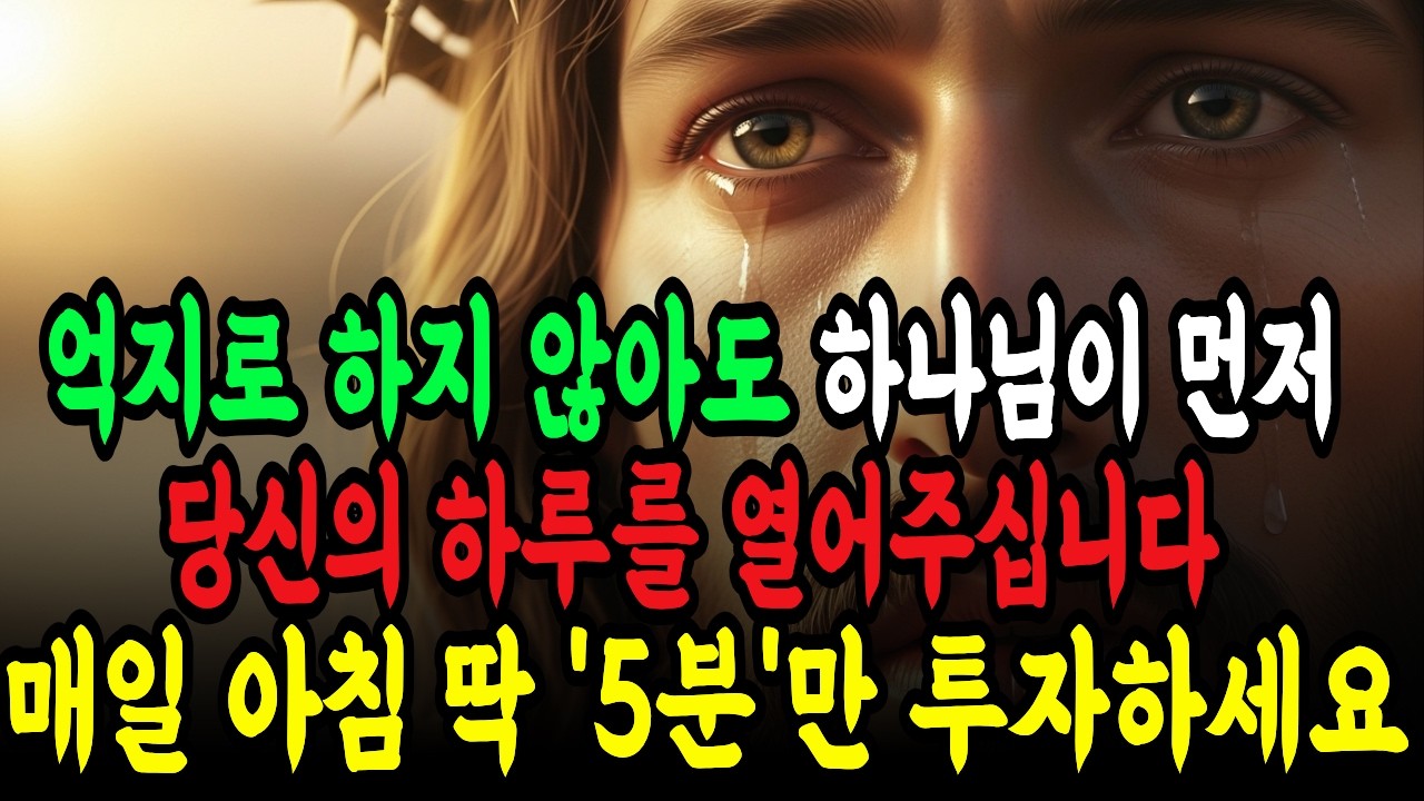 매일 아침 딱 '5분'만 투자하세요… 억지로 하지 않아도 하나님이 먼저 당신의 하루를 열어주십니다ㅣ성경말씀|아침기도