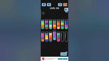 Water Color Sort game solving level 218