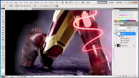 Photoshop CS5   Shiny Glowing Lines   Tutorial   YouTube