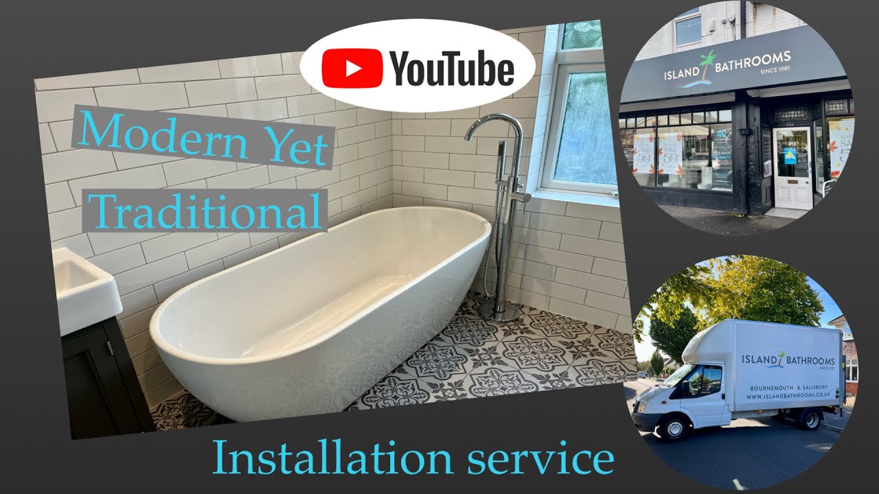 Modern Yet Traditional bathroom & walk-in shower installed by us supplied by island bathrooms