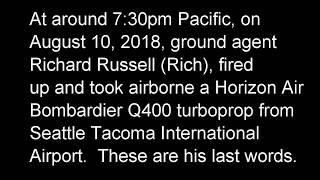 Air Traffic Control Conversation - Alaska Airlines Hijack from Seattle Tacoma Airport