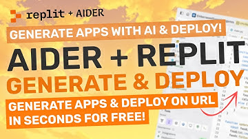 Aider + Replit : Generate Full-Stack Apps & Deploy in Seconds for FREE! (w/ Claude 3.5 Sonnet)