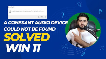 A Conexant audio device could not be found. The application will now exit 2022 |  TechPointPk
