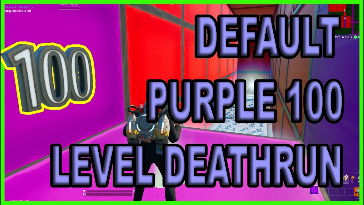 🔥💯100 PURPLE LEVEL DEATHRUN [CODE] 🐵 HOW TO PASS IT?