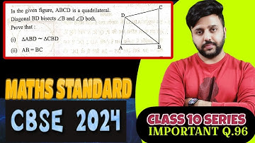 In the given figure, ABCD is a quadrilateral. Diagonal BD bisects ∠B and ∠D both. Prove that:(i) ∆AB