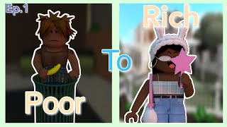 POOR TO RICH Ep.1|| Bloxburg Roleplay || iChxriish & Oceanix :3