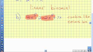 9 1 Adding and Subtracting Polynomials