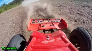 RC Car Wheelies and Crashed into Rock