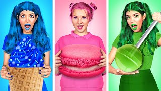 Eating ONLY ONE Color FOOD for 24 Hours! If DIET was a PERSON | Relatable Situations by La La Life