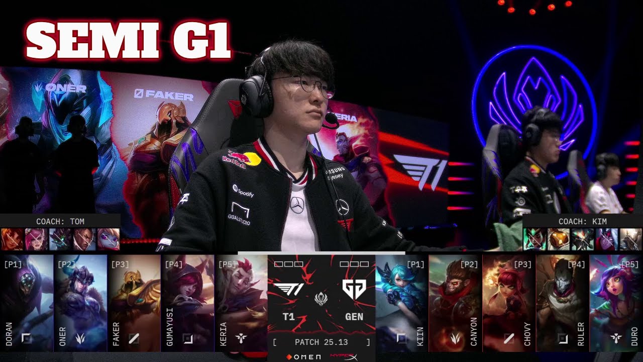 T1 vs GEN - Game 1 | Upper Final LoL MSI 2025 Main Stage | T1 vs Gen.G G1 full