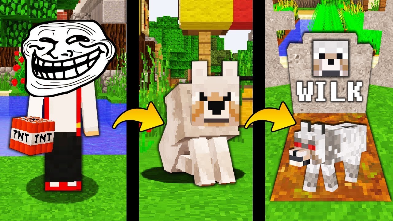JAK TROLLOWAĆ WILKA W MINECRAFT! || MINECRAFT TROLL! - YouTube