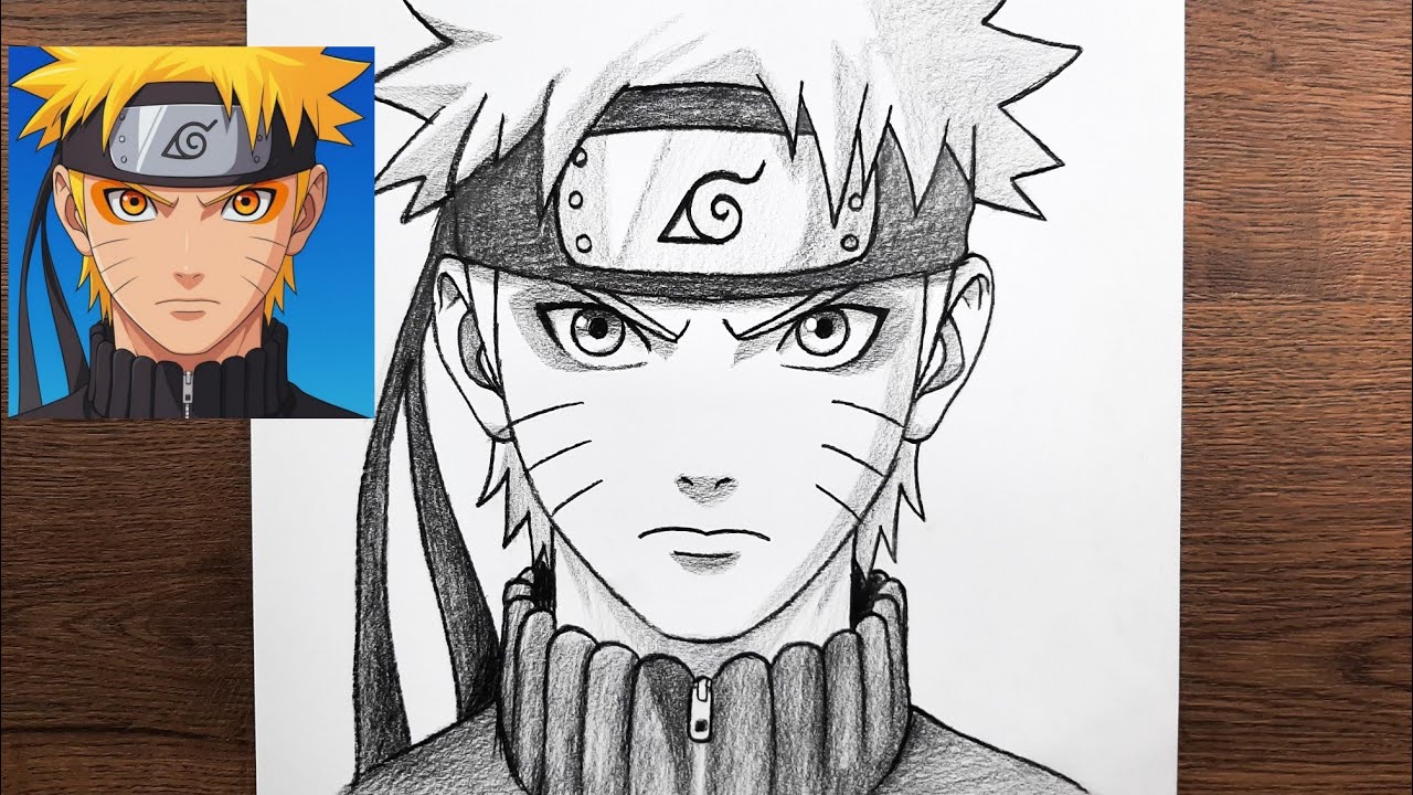 How to draw Naruto - Step by step anime drawing - Tutorial anime drawing