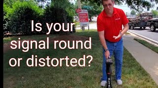 How to determine if you have a round EM signal when locating utilities