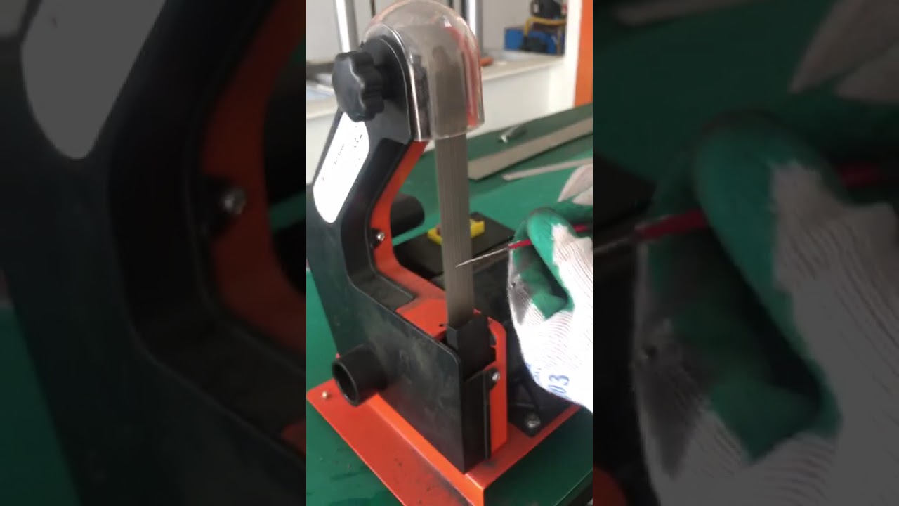 Shape the knives with Flexible Diamond Abrasives sanding belt